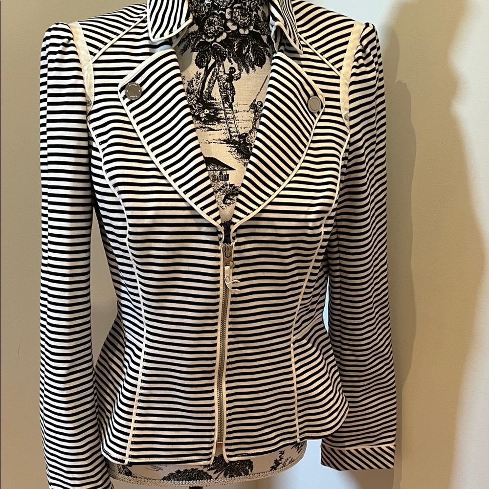 Striped Black and White Blazer